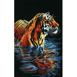 Tiger Chilling Out Cross Stitch Kit
