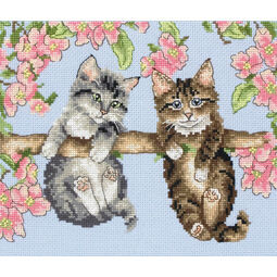 Hanging Around Kittens Cross Stitch Kit