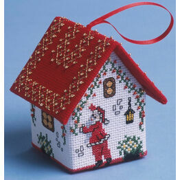 Decorating Santa House 3D Cross Stitch Kit