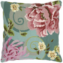 Floral Swirl In Green Tapestry Cushion Panel Kit