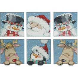 Funny Friends Christmas Cross Stitch Ornaments Kits