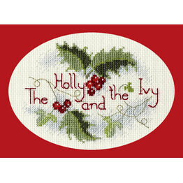 The Holly & The Ivy Christmas Cross Stitch Card Kit