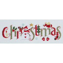 Christmas Word Sampler Cross Stitch Kit