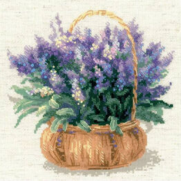 French Lavender Cross Stitch Kit