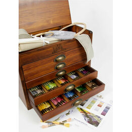 DMC Vintage Style Wooden Collectors Box With 500 Skeins Of Stranded Cotton Thread