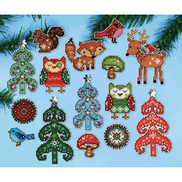 Woodland Christmas Ornaments Cross Stitch Kit