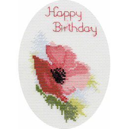 Poppy Greetings Card Cross Stitch Kit