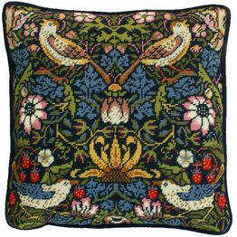 William Morris Strawberry Thief Tapestry Cushion Panel Kit