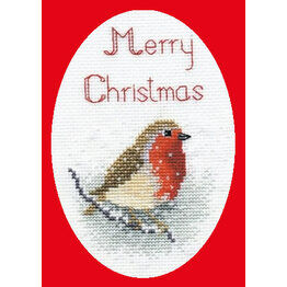 Snow Robin Christmas Card Cross Stitch Kit