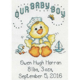 Baby Chick Boy Cross Stitch Kit