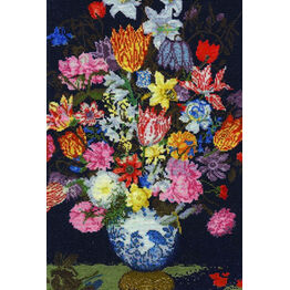Bosschaert - A Still Life Of Flowers In A Wan-Li Vase Cross Stitch Kit