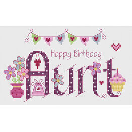 Aunt Birthday Cross Stitch Kit