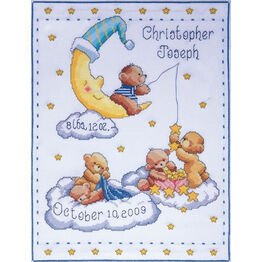 Heavenly Bears Birth Sampler Cross Stitch Kit