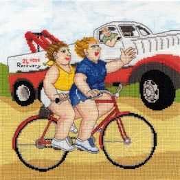 Beryl Cook Wheels Cross Stitch Kit