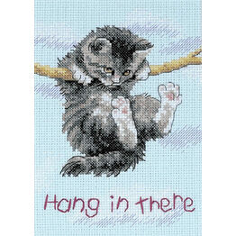 Hang on Kitty Cross Stitch Kit