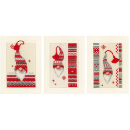 Christmas Elf Cross Stitch Christmas Card Kits (Set of 3)