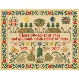 Two Hares Cross Stitch Kit