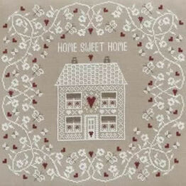 White Home Sweet Home Cross Stitch Kit