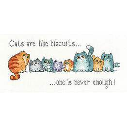 Cats And Biscuits Cross Stitch Kit