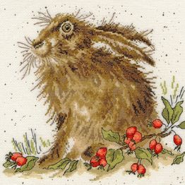 Hippy Hare Cross Stitch Kit