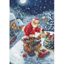 Santa's Chimney Cross Stitch Kit