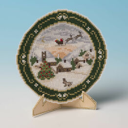 Christmas Plate - Home By Dawn 3D Cross Stitch Card Kit