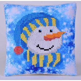 Snowman Cap Pillow Diamond Dotz Kit