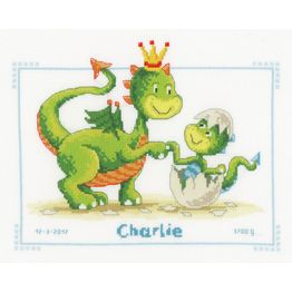 Dragons Cross Stitch Birth Record Kit