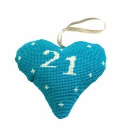 21st Birthday Celebration Heart Tapestry Kit