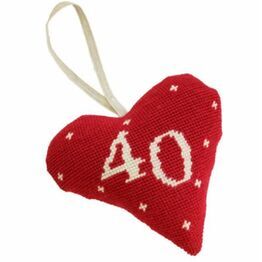 40th Birthday / Anniversary Heart Tapestry Kit