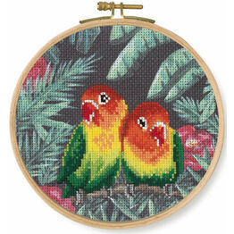 Love Birds Cross Stitch Hoop Kit