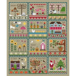 Little Dove's Year (Taupe) Cross Stitch Kit