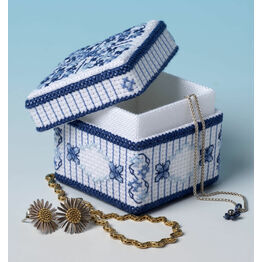 Lapis Lazuli Trinket Box 3D Cross Stitch Kit