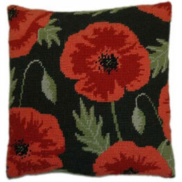 Wild Poppy Herb Pillow Tapestry Kit