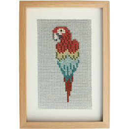 Red Macaw Beadwork Embroidery Card Kit