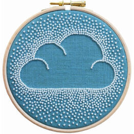 Beaded Cloud Hoop Embroidery Kit