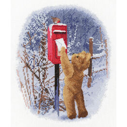 Christmas Post With William Cross Stitch Kit