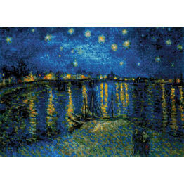 Van Gogh - Starry Night Over The Rhone Cross Stitch Kit