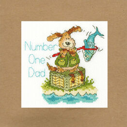Number One Dad Cross Stitch Card Kit