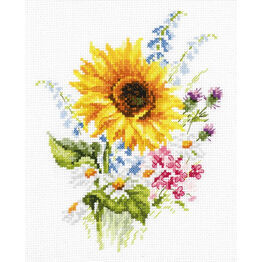 Bouquet With Sunflower Cross Stitch Kit