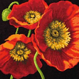 Red Poppy Trio Tapestry Kit