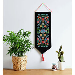 Folk Floral Wall Hanging Cross Stitch Kit