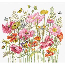 August Bouquet Cross Stitch Kit