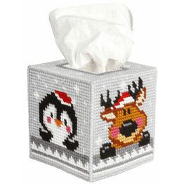 Winter Pets Tissue Box Cover Tapestry Kit