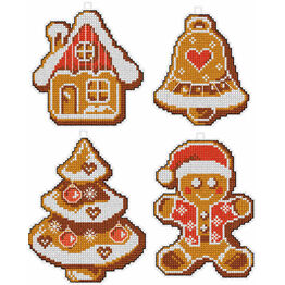 Gingerbread Cross Stitch Ornaments Kit
