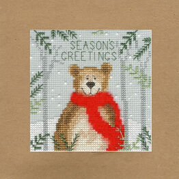 Christmas Bear Cross Stitch Card Kit