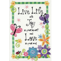 Live Life Embroidery Kit