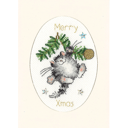 Swing Into Xmas Cross Stitch Christmas Card Kit