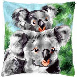 Koala With Baby Chunky Cross Stitch Cushion Panel Kit