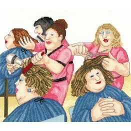 Hair With Flair Beryl Cook Cross Stitch Kit